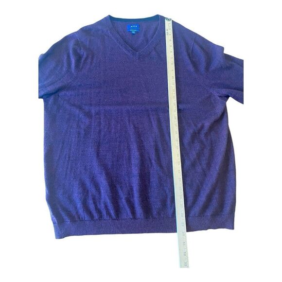 Apt 9 Mens 2XB Wool Blend Lightweight VNeck Long Sleeve Maroon Pull-Over Sweater - Picture 8 of 9